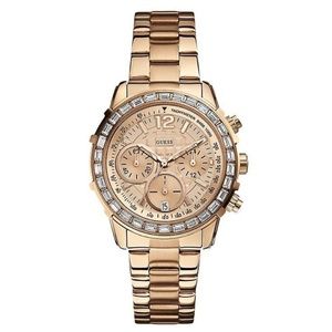 NWOT Guess Rose Gold Designer Chrono+Date Watch